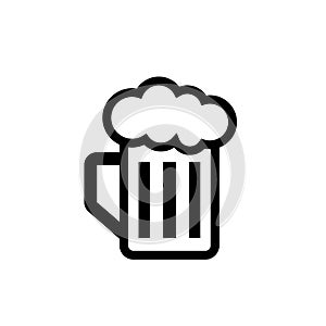 Beer mug silhouette icon