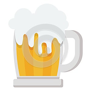 Beer Mug Vector icon which can be easily modified or edit