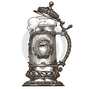 Beer mug vector logo design template. oktoberfest