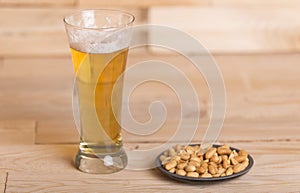 Beer with peanuts