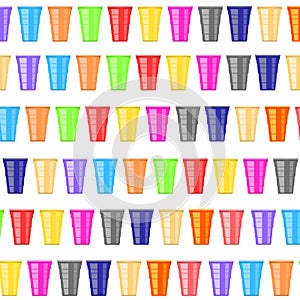 Beer Pong Tournament. Colorful Plastic Cups. Fun Game for Party. Traditional Drinking Time.