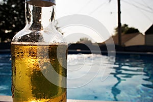 Beer on pool