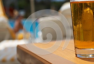 Beer at pool
