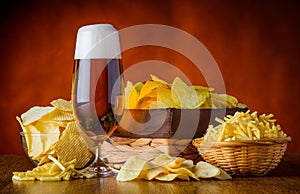 Beer and Potato Snacks