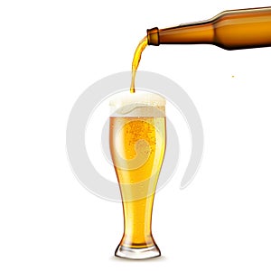 Beer Pouring Realistic photo