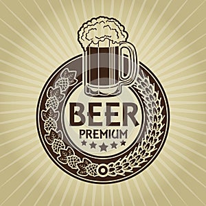 Beer Premium Retro Styled Seal / Label