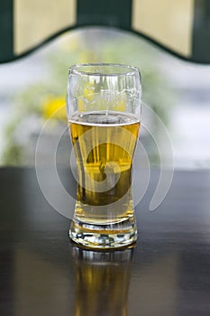 Beer on pub table