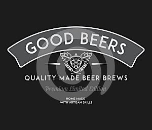 Beer quality made white on black