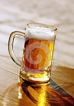 Beer, reflection and shadow