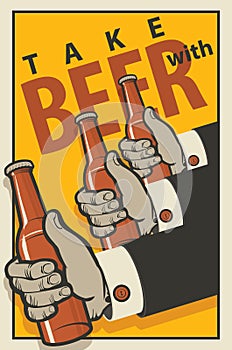 Beer in a retro style