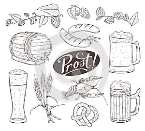 Beer Sketches Isolated