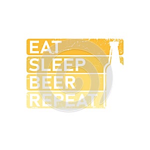 beer sleep beach repeat icon sign vector T-SHIRT photo