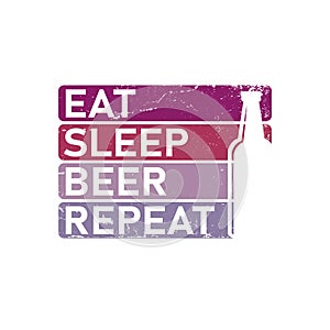 beer sleep beach repeat icon sign vector T-SHIRT photo