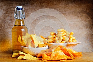 Beer and snacks