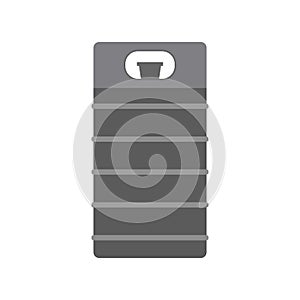 Beer steel metal barrel. Beer keg. Isolated vector illustration.