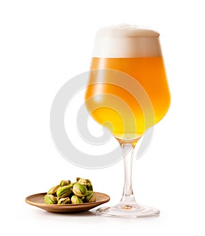 Beer in a stout glass on a white background. Mugs with drink like Ipa, Pale Ale, Pilsner, Porter or Stout