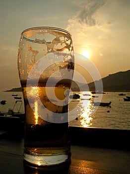 Beer sunset