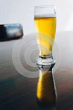 Beer on tabletop
