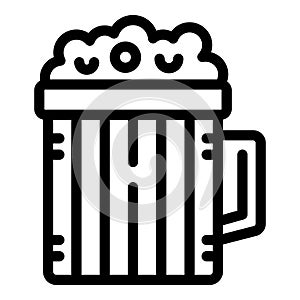 Beer tankard icon outline vector. Draft beverage brew