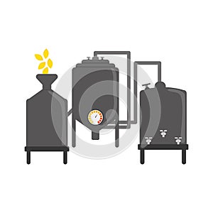 beer tanks icon image design