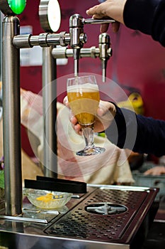 Beer tap from beer bar