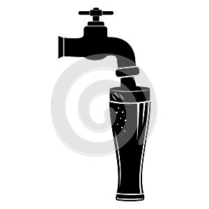 Beer tap line icon, oktoberfest and alcohol, beer tap vector icon, beer bottling vector graphics