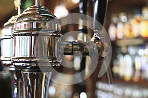 Beer tap in the pub