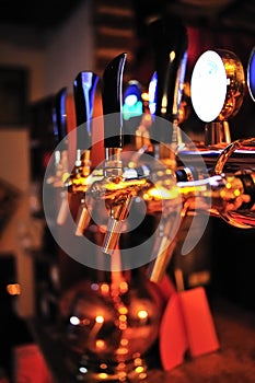 Beer tap in the pub