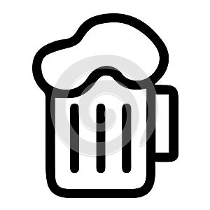 Beer vector icon. Mug of beer simple isolated logo symbol. Brewery logo vector icon