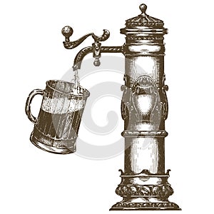 Beer vector logo design template. draught beer or