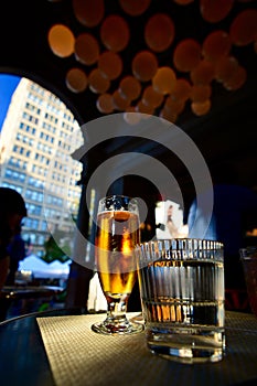 Beer and water