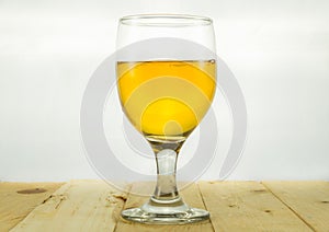 Beer in water goblet