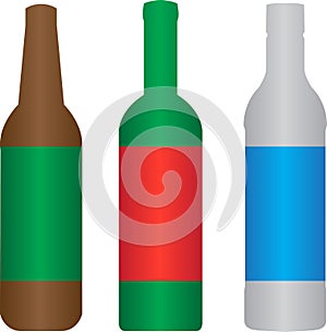 Beer wine spirit bottle