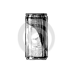 Vector illustration of beverage can