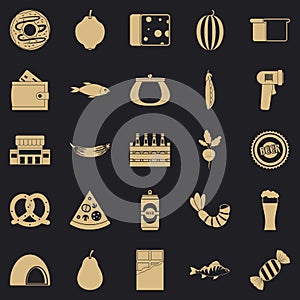 Beerhouse icons set, simple style