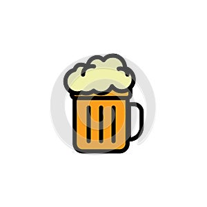 Beermug. Vector illustration decorative design