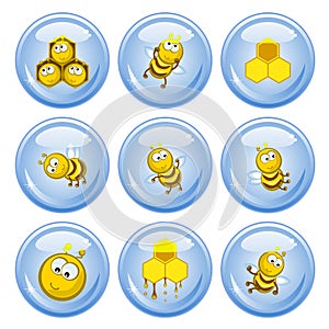 Bees buttons