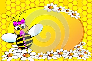 Bees Family: Baby girl - Kids Illustration