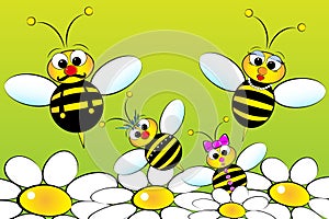 Bees Family - Kids Illustration