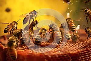 bees performing a waggle dance to communicate