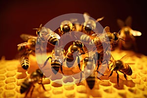 bees performing waggle dance to communicate