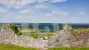 Beeston Castle and Cheshire Plain, England