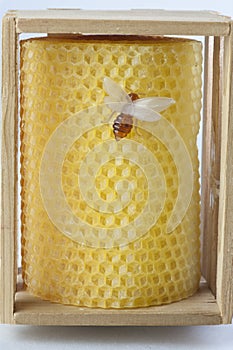 Beeswax candle