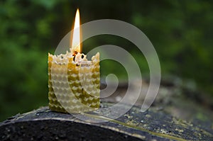 Beeswax candle