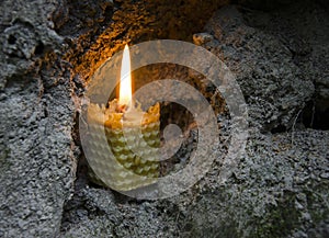 Beeswax candle