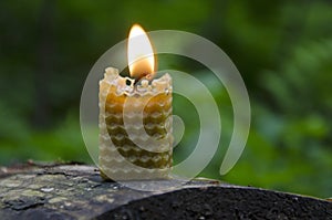 Beeswax candle