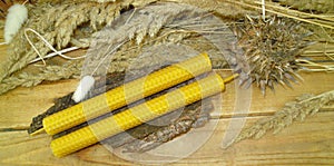 Beeswax candles