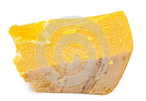 Beeswax on white background