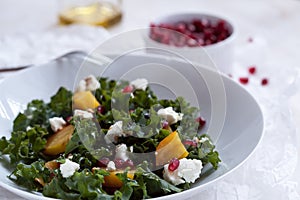 Beet, Goat Cheese and Pomegranate Salad with seeds