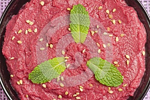 Beet hummus